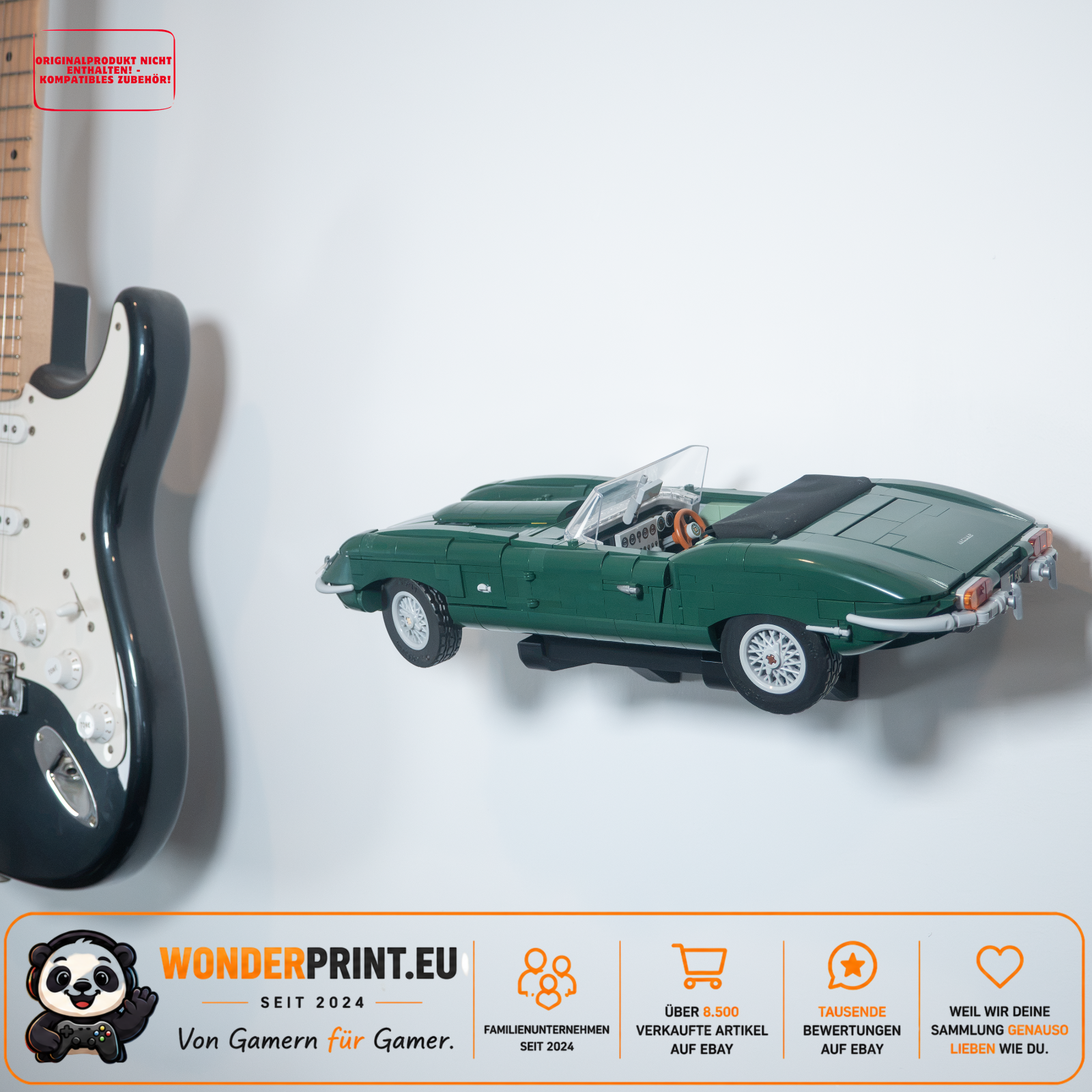 Wandhalterung Halter Stand Zubehör passend für LEGO® Icons Jaguar E-Type 11381