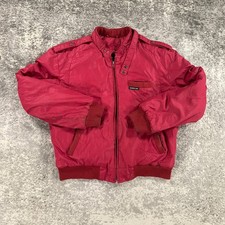 VTG Members Only Jacket Mens 40 Red Insulated Iconic Cafe Racer Bomber 80s 90s