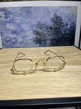 Vintage Gold Tone Eyeglasses with Fold Down Lenses Made In Taiwan