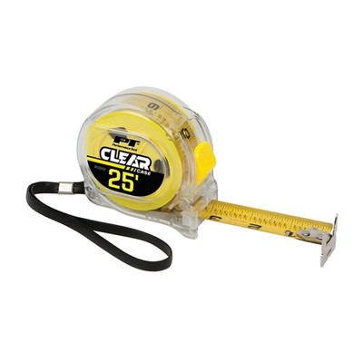Performance Tool W5041 Tape Measure; Clear Polycarbonate Housing; 25 Foot Length