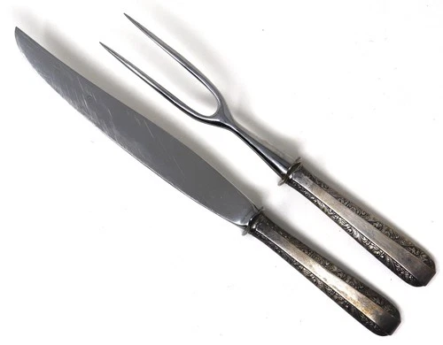 Towle Candlelight Pattern Sterling Handled (2)-Piece Carving Set - Knife & Fork