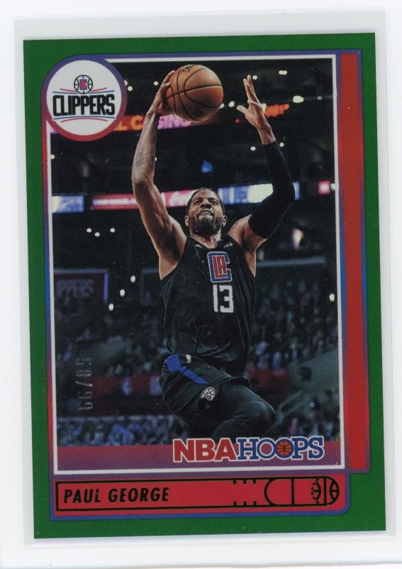 2021-22 Hoops #86 Paul George Green #/99