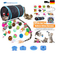 Katzenspielzeug Set 21 StüCk Katzentunnel Interaktives Spielzeug