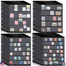 30-Piece Stamp Collecting Kit - Premium Album Sheets & 9-Hole Binder Sleeves