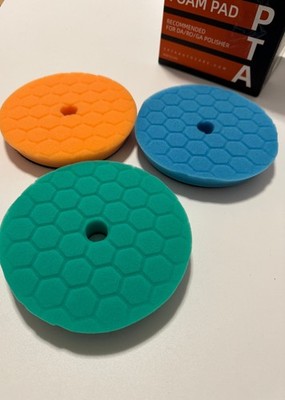 3 X SPTA 150mm Hex-Logic Polierpad Set Polierschwämme Wachspads Auto Exzenter