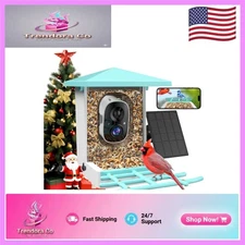 Smart Bird Feeder with AI Camera, 2K HD Videos & Solar Power - Gift for Bird ...
