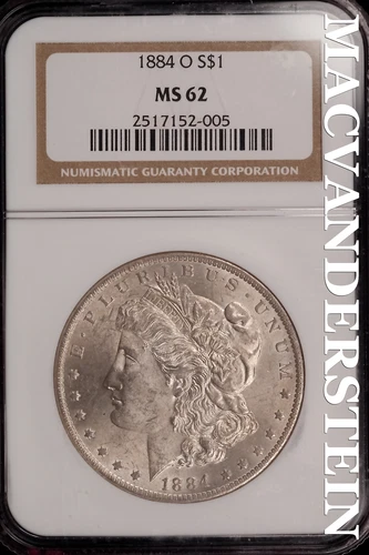 1884-O Morgan Dollar - NGC MS 62 - Brilliant Uncirculated  Lustrous  #SLH521