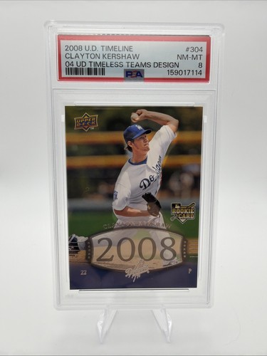 2008 Upper Deck Timeline Clayton Kershaw #304 LA Dodgers RC PSA 8 NM-MT
