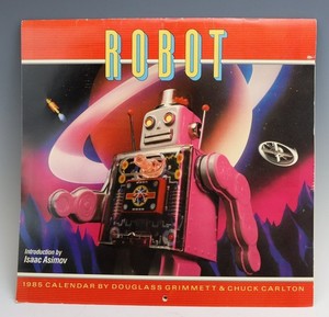 1985 Original ROBOT CALENDAR Vintage Space Toys Sci-Fi Photos!!