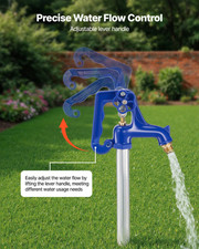 Frost Proof Yard Hydrant - 3.22FT Freeze-Proof Outdoor Faucet, 12" Bury Depth, 3