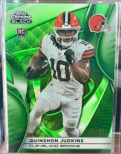 2025 Topps Chrome Black Quinshon Judkins RC Browns #111 Serial Numbered /99