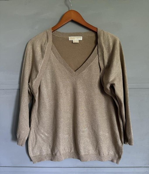 Women Michael Kors Sweater Gold XL