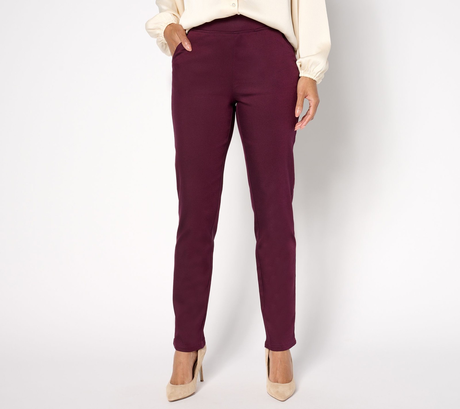 Belle by Kim Gravel Women's Petite Pants 14P MegaModal Chic Purple A667578