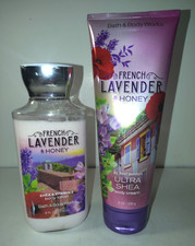 Bath  Body Works French Lavender  8 oz. Honey Body Lotion  8 oz. Body Cream