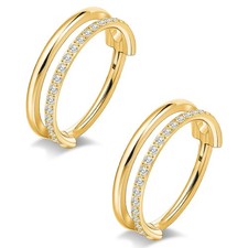 G23 Titanium Nose Earrings, 2PCS 6mm/8mm/10mm Implant Grade Hoop Rings, 16G 1...