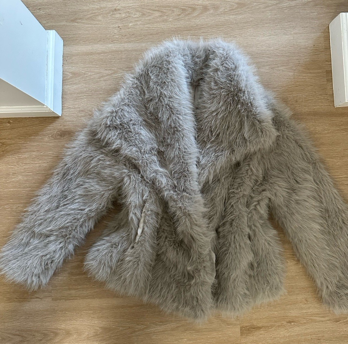 Fur Jacket Gray - image 2