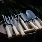Japanese Gardening Tools Set 6 Pcs Garden Tools Set Black Painted Stainless