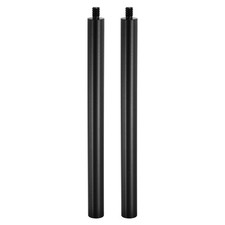 6" Metal Extension Rod, 2Pcs 1/4"-20 Female to Male Thread Tripod Tube Black