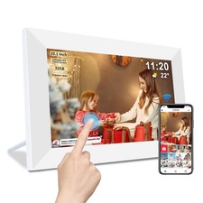 Frameo 10.1 WiFi Digital Picture Frame 32GB, Touchscreen SD Slot