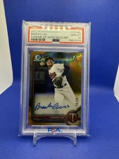 Brooks Lee 2022 Bowman Draft Chrome /50 Auto PSA 10 Gold Refractor #CDA-BL Twins