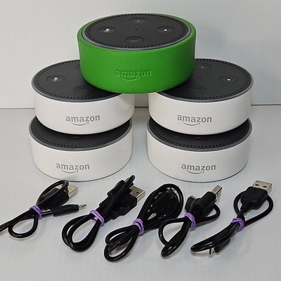 Lot of 5 Amazon RS03QR Echo Dot 2nd Gen Smart Speaker - Free Shipping