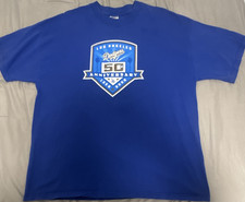 JERZEES Los Angeles Dodgers 50th Anniversary Blue XL Baseball Shirt MLB