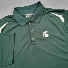 Michigan State Spartans Polo Shirt Men Large Nike Golf Tour Performance Stretch 