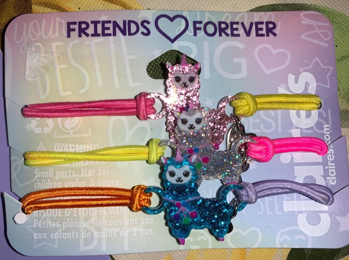 Claire s Mood Llama Unicorn Necklace Bff Best Friend Bracelet Jewelry Lot