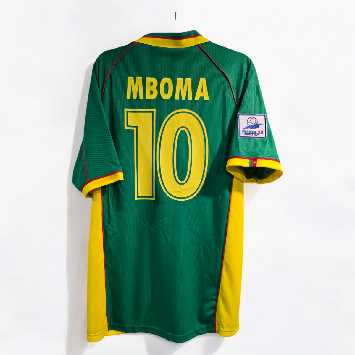 CAMEROON Home World Cup 1998 - Soccer - MBOMA 10 - 2XL (Run Small