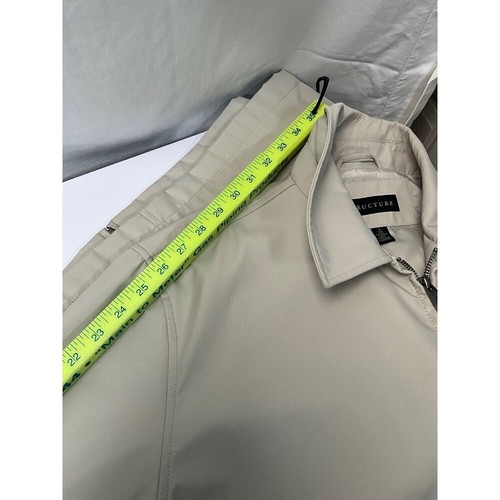 Structure Lightweight Jacket Full Zip Collared Casual Coat Tan Beige Large - Picture 9 of 9