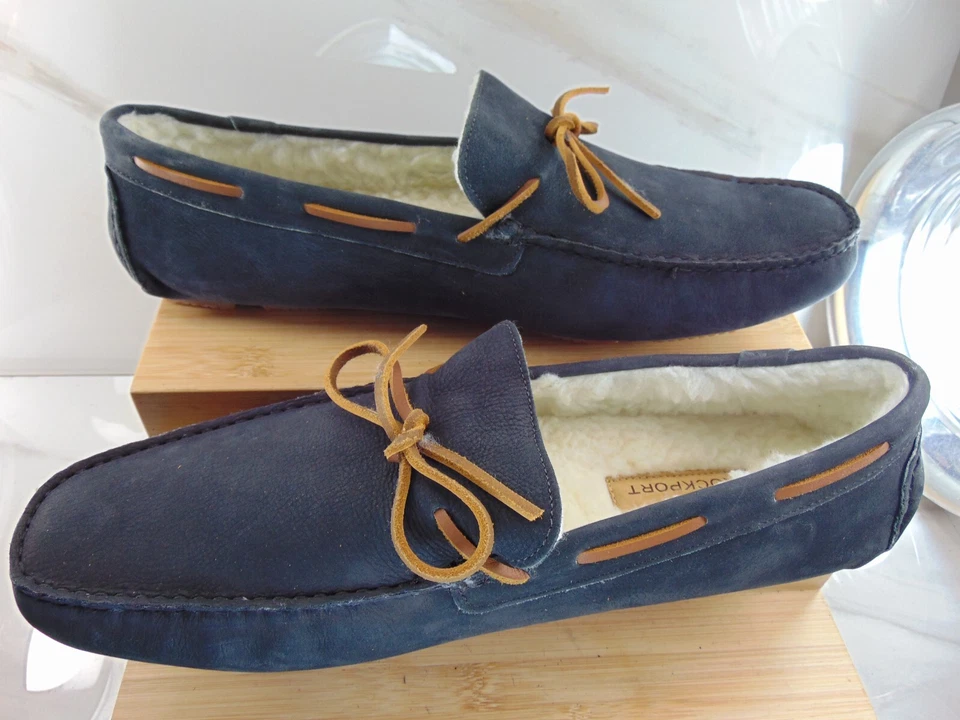 Rockport NUEVO Rhyder Tie Zapatilla Mocasín DRIVER CUERO GAMUZA AZUL MARINO 13 M $125.00 Foto 3 de 4