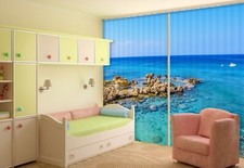 3D Blue Ocean ZHUA3231 Photo Curtain Window Blockout Fabric Amy 2023