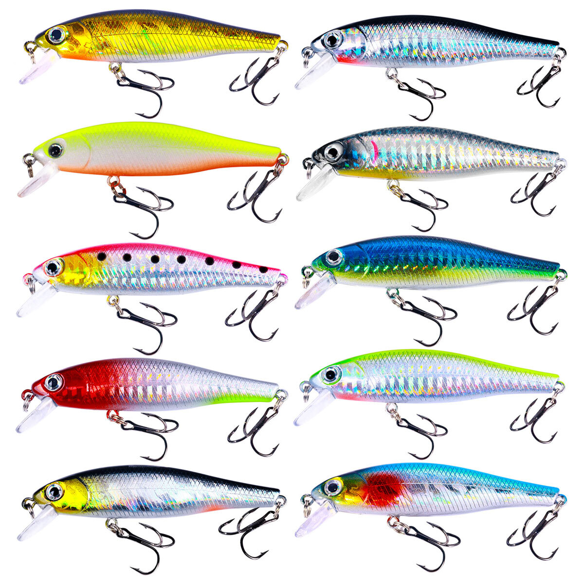 10PCS Lot Fish Bait 8.8cm/9g Minnow Fishing Lure Hook Tackle 10PCS Lot Fish Bait 8.8cm/9g Minnow Fishing Lure Hook Tackle