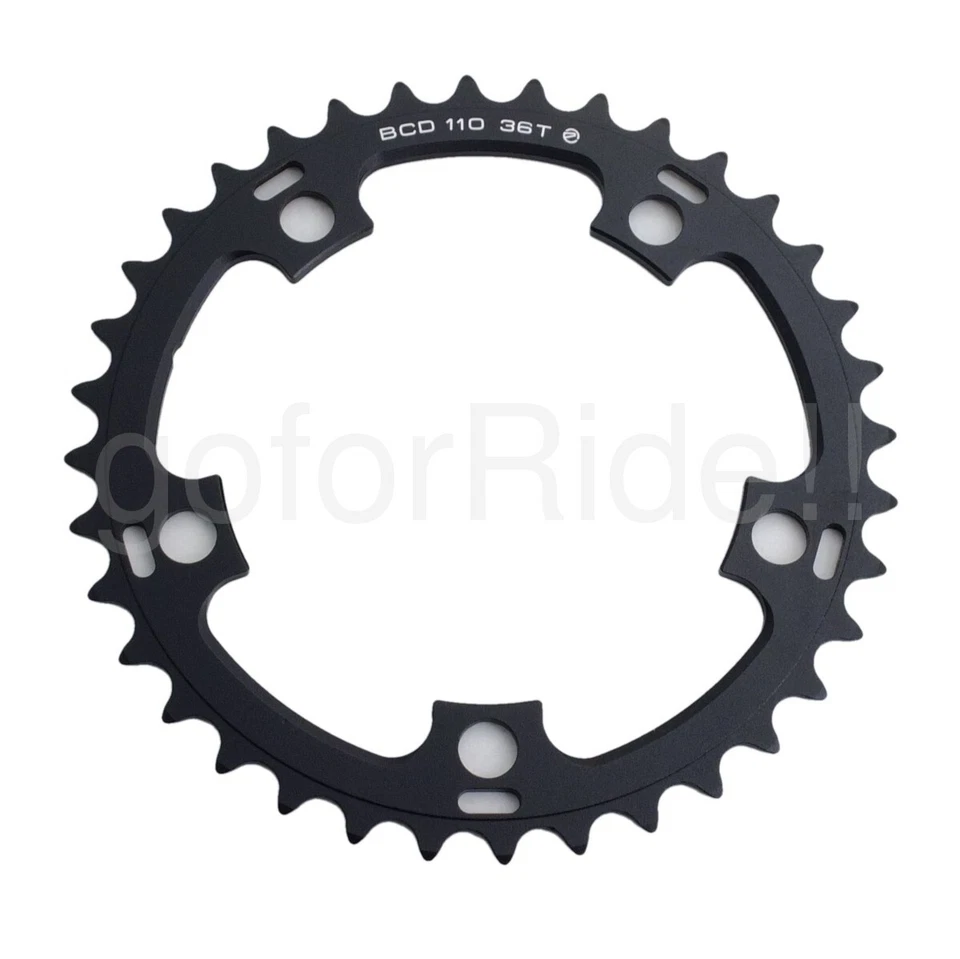 Nuevo Juego de Platos de Bicicleta Driveline 52-36T 10 Velocidades BCD 1100mm 7075/T6 Negro Foto 3 de 4