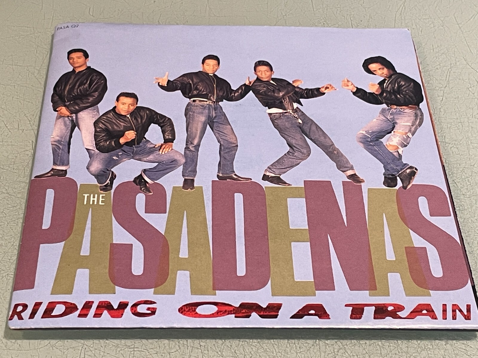 The Pasadenas - Riding On a Train - Vinyl Record 7"" Single in Poster Sleeve 1988