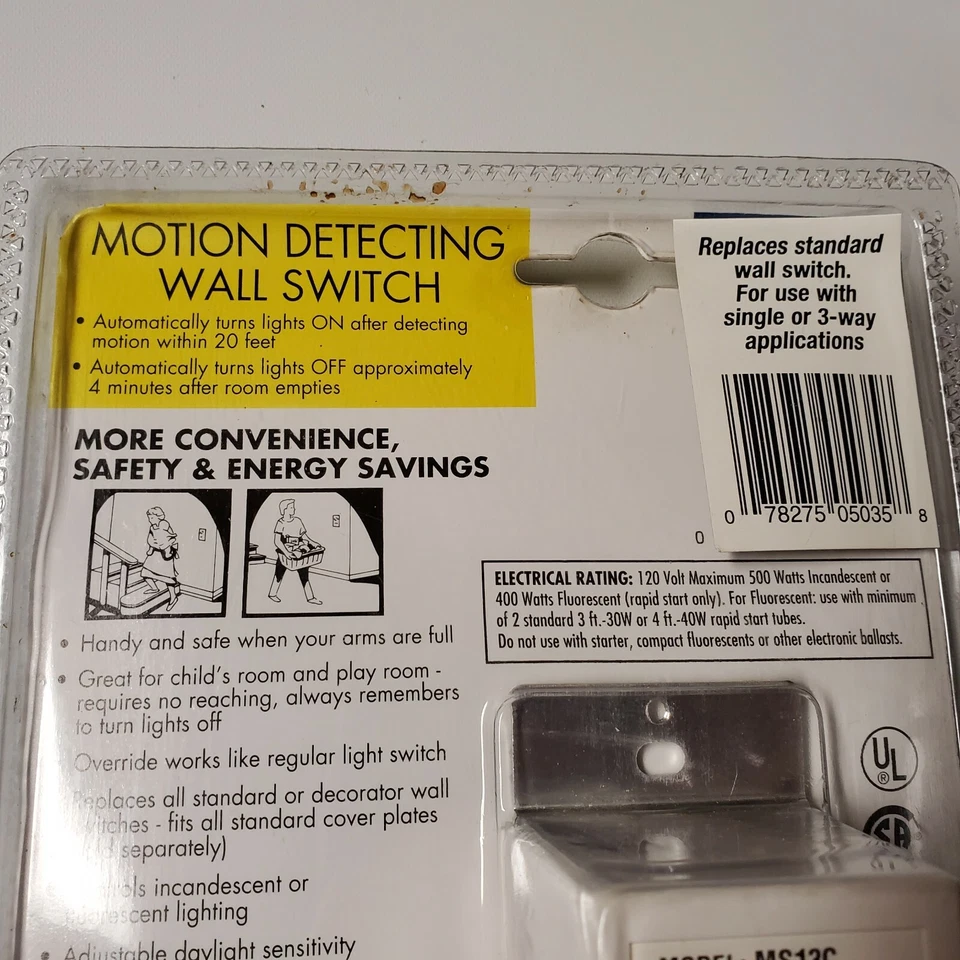 New Intermatic Motion Detector Sensor Hands Free Control Automatic Lights Switch - Image 4 of 4
