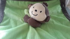 Carter's Infant Security Blanket Blankie Green Brown Plush Lovey Monkey Unisex