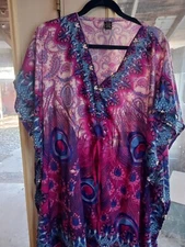 Zury Tunic  Multiple Colors Top,with A Tie At The Waist. Free Size To Xl