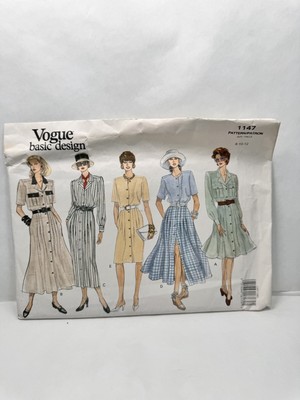 Vogue 1147 Misses Dress Various Skirt Tops Easy Pattern 8-12 Uncut
