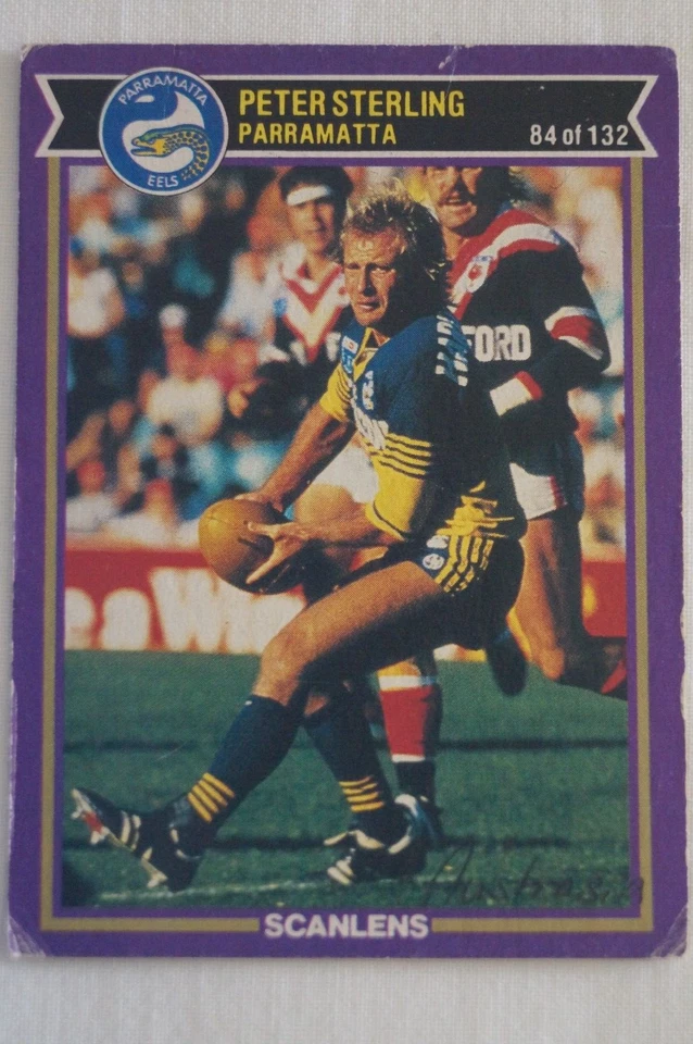 NRL Rugby League Vintage 1987 Scanlens Player of Year Card Eels Peter Sterling - image 3 of 4