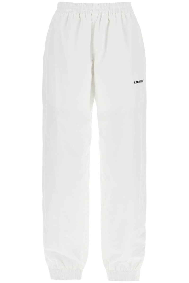 パンツ BALENCIAGA Women Straight Pants 791061 TPQ38 9000 WHITE Joggers in technical cotton BALENCIAGA Woman Tg. S