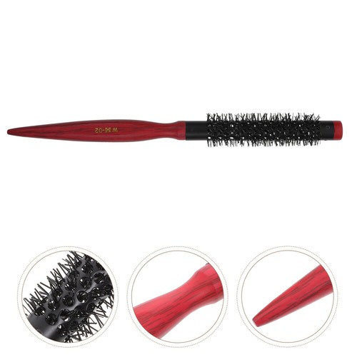 Small Hair Curling Comb Female Rolling Brush Wooden Handle Hair Styling Comb - Zdjęcie 8 z 12