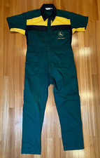Vintage Car John Deer Japan Mechanic Coveralls Yanmar Tsunagi Green Suit sz M