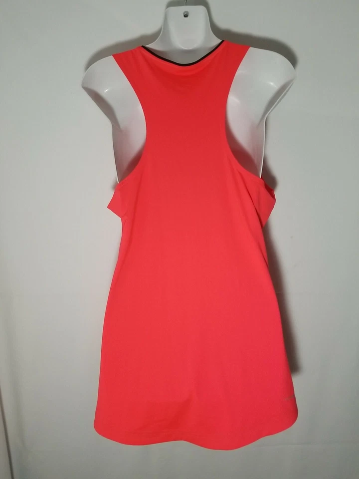 Camiseta sin mangas Reebok PlayDry alta-baja coral naranja para mujer talla M Foto 3 de 4