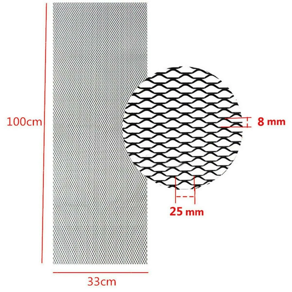 Parrillas de carreras de 40""x13"" hágalo usted mismo parachoques delantero cortable para automóvil malla peine de miel Foto 4 de 4