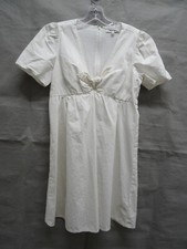 Madewell Dress Womens 4 White Poplin Front Tie Flowy Ladies Bohemian Casual