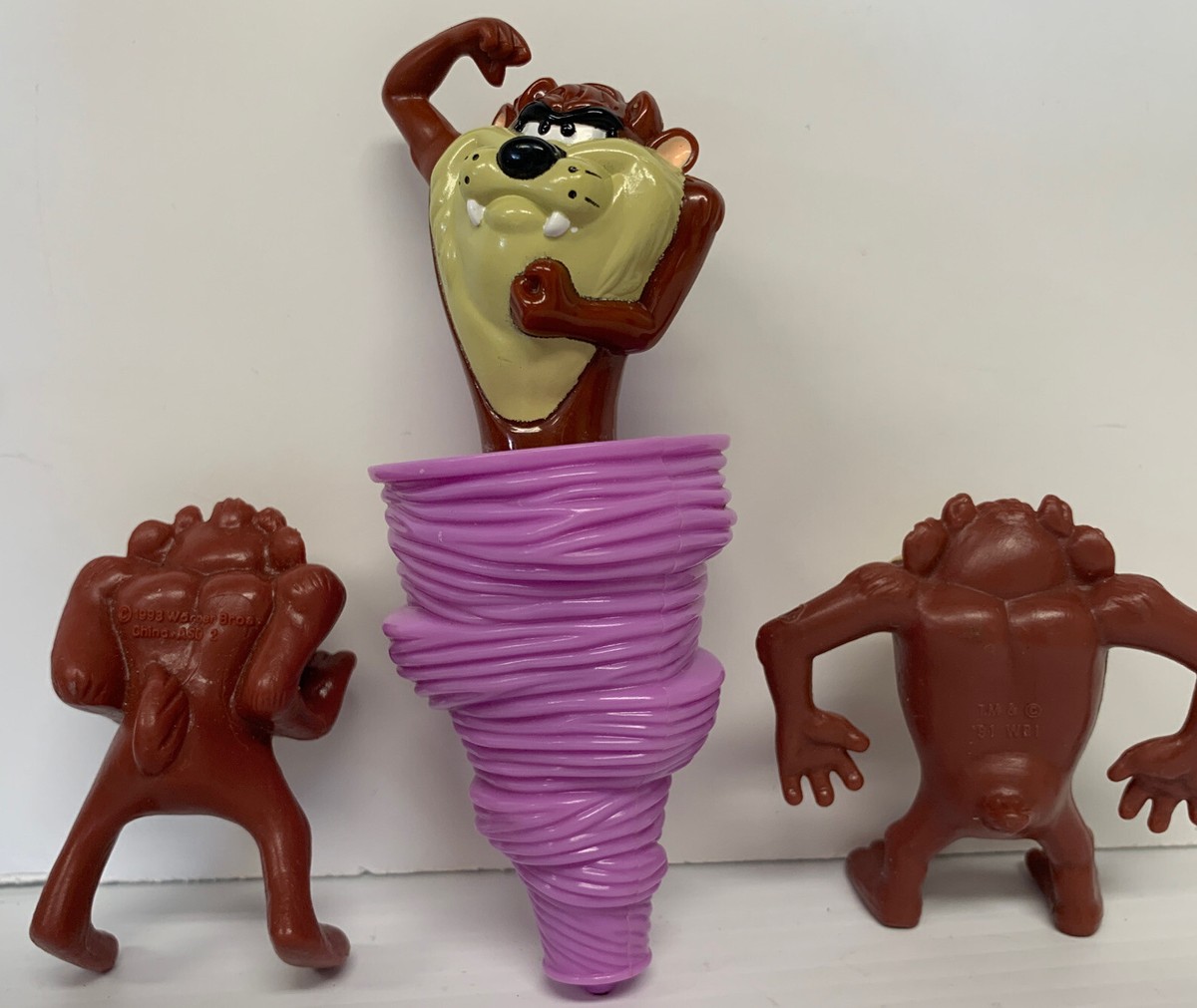 Grande Figurine Taz Warner Bros 2000 - 33 Cm, Taz Descend De Sa Ficelle, Vintage