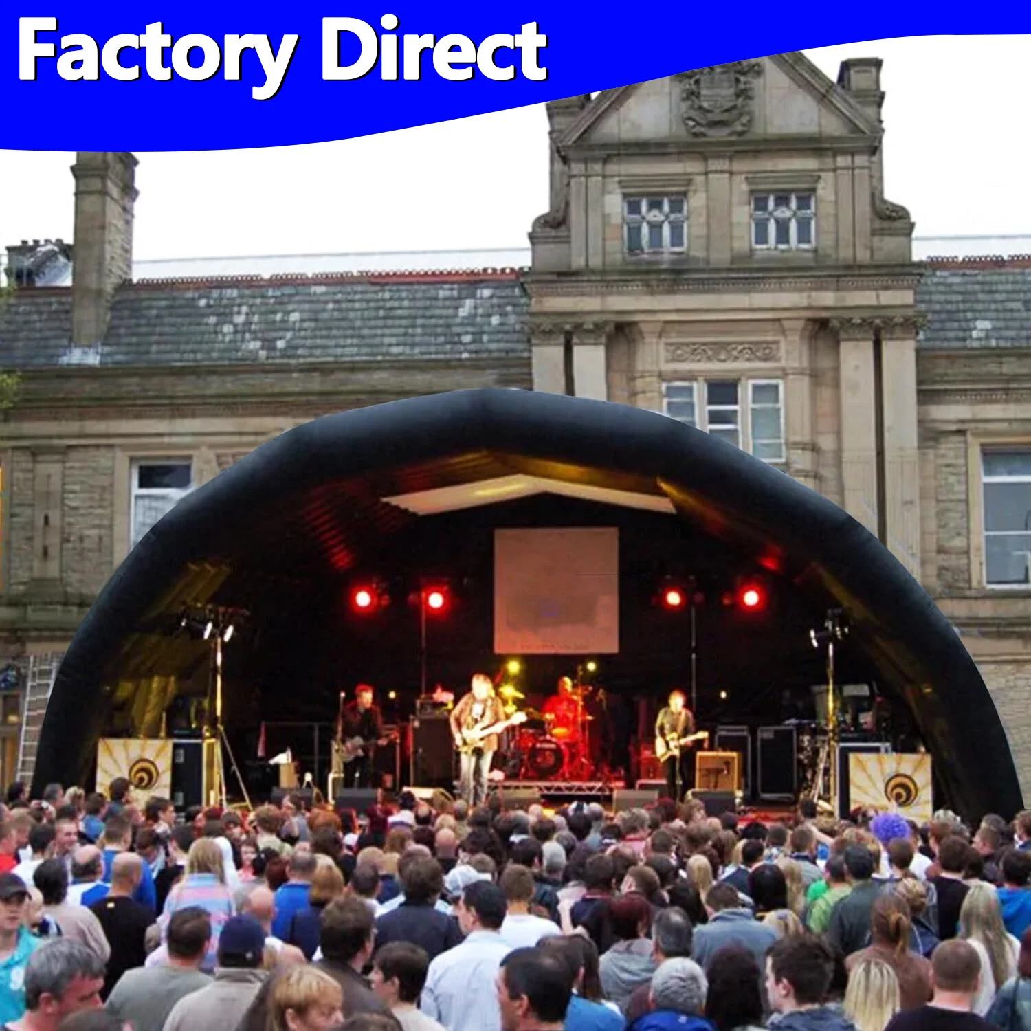 Inflatable Event Stage Tent includes Inflatable Stage Elevate StageCoverW/Blower