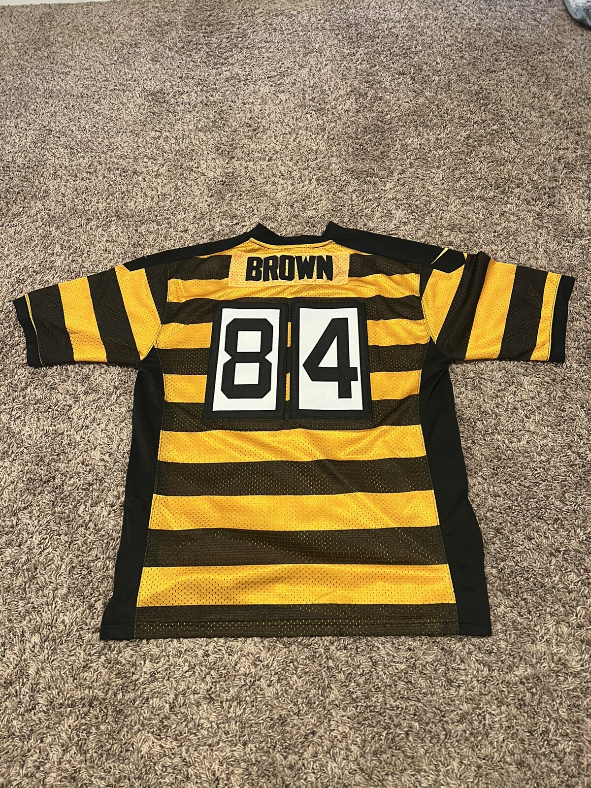 Antonio Brown 84 Pittsburgh Steelers Bumble Bee Jersey w/ 80 Seasons