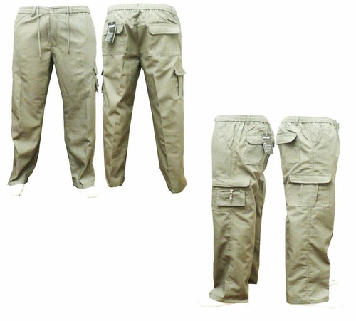 Nuevos pantalones elásticos de carga combate trabajo algodón ligeros parte inferior - Imagen 4 de 6